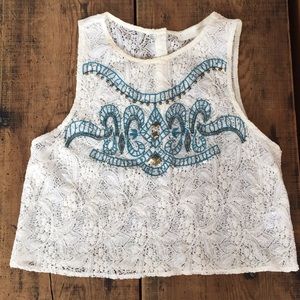 Embroidered crop top from Irene's Story